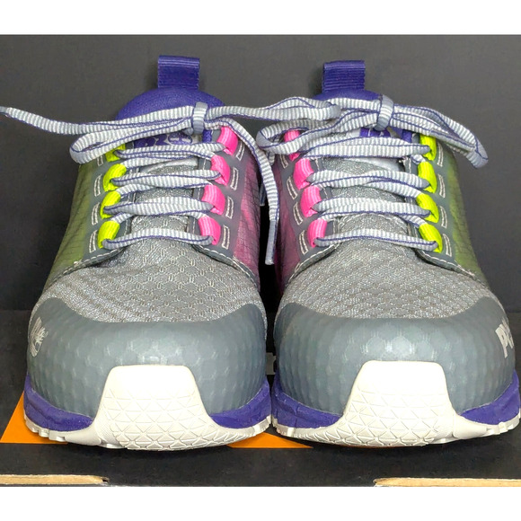 Timberland PRO Shoe Womens 7 Gray Radius Composite Toe Safety Slip Resistant NEW - Picture 3 of 10